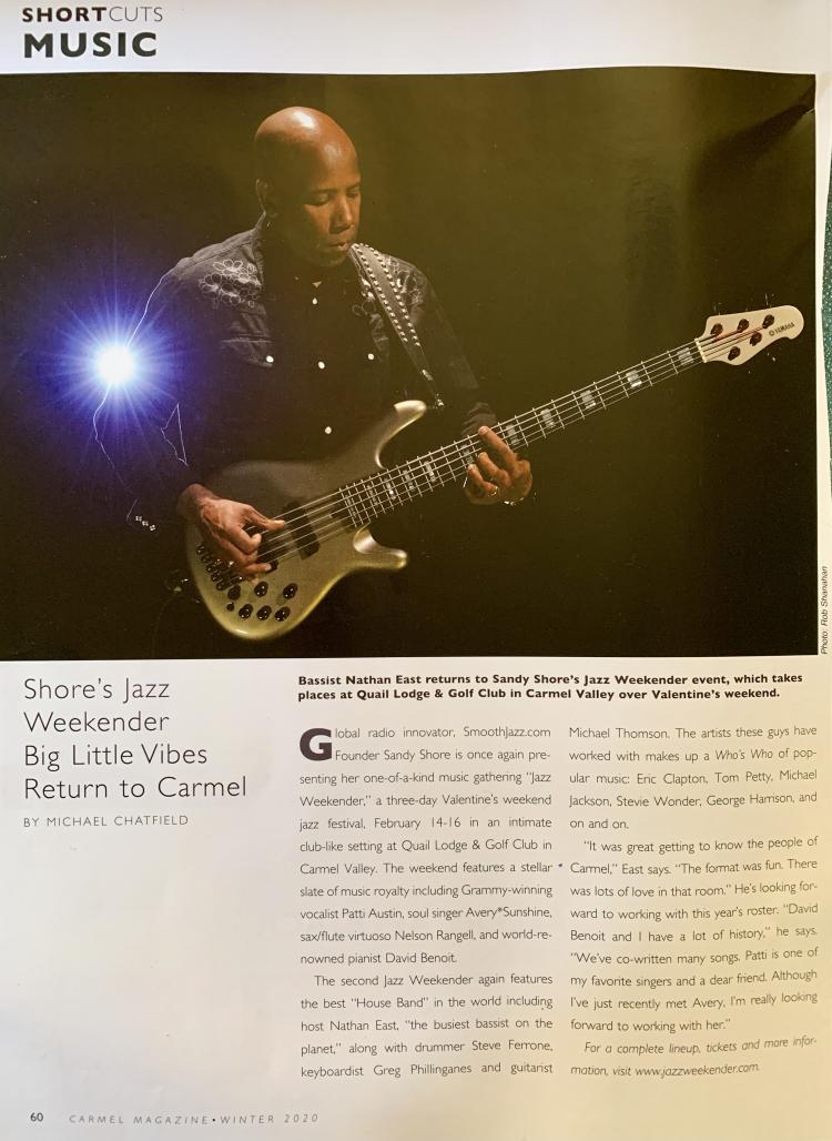 Carmel Magazine Jazz Weekender 2020