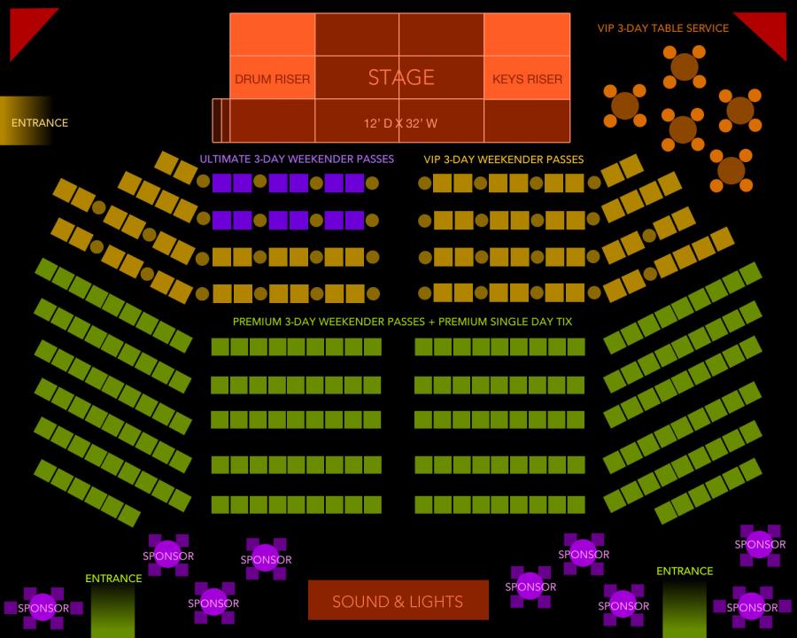 Sandy Shore's Jazz Weekender - Concert Seating Venue